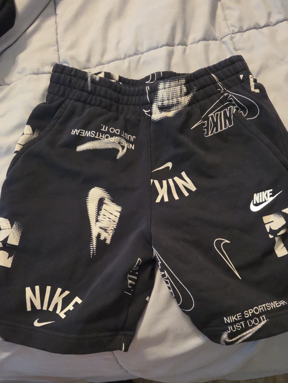 Nike Black Logo-Print Kids' Shorts